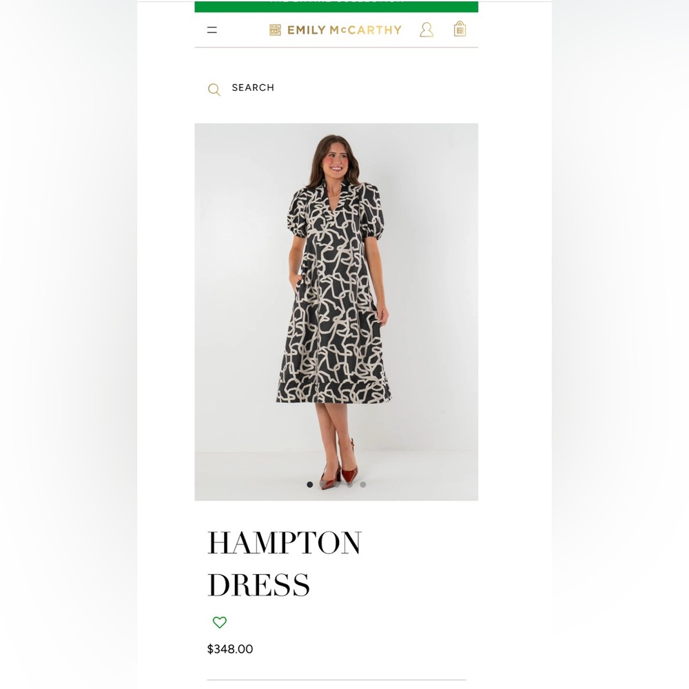 Hampton Black and White Midi Dress